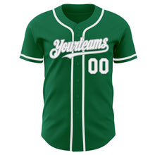 Load image into Gallery viewer, Custom Kelly Green White-Gray Authentic Baseball Jersey