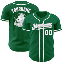 Load image into Gallery viewer, Custom Kelly Green White-Gray Authentic Baseball Jersey
