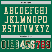 Load image into Gallery viewer, Custom Kelly Green Vintage Mexican Flag-City Cream Mesh Authentic Football Jersey