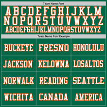 Load image into Gallery viewer, Custom Kelly Green White-Orange Mesh Authentic Football Jersey