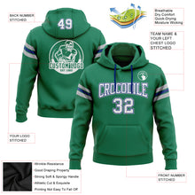 Load image into Gallery viewer, Custom Stitched Kelly Green White Royal-Gray Football Pullover Sweatshirt Hoodie