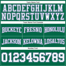 Load image into Gallery viewer, Custom Stitched Kelly Green White Royal-Gray Football Pullover Sweatshirt Hoodie