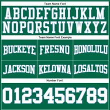 Load image into Gallery viewer, Custom Stitched Kelly Green White-Light Blue Football Pullover Sweatshirt Hoodie