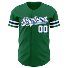 Load image into Gallery viewer, Custom Kelly Green White-Royal Authentic Baseball Jersey