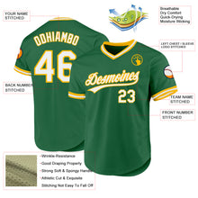 Load image into Gallery viewer, Custom Kelly Green White-Gold Authentic Throwback Baseball Jersey