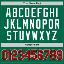 Load image into Gallery viewer, Custom Kelly Green Red-Black Authentic Throwback Baseball Jersey