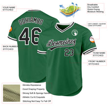 Load image into Gallery viewer, Custom Kelly Green Black-White Authentic Throwback Baseball Jersey