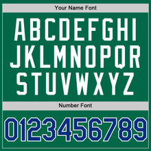 Load image into Gallery viewer, Custom Kelly Green Royal-White Authentic Throwback Baseball Jersey