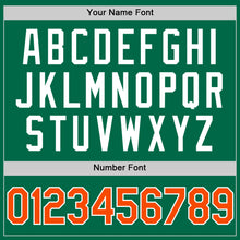 Load image into Gallery viewer, Custom Kelly Green Orange-White Authentic Throwback Baseball Jersey