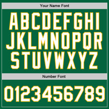 Load image into Gallery viewer, Custom Kelly Green White-Gold Authentic Throwback Basketball Jersey