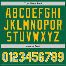 Load image into Gallery viewer, Custom Kelly Green Gold-White Authentic Throwback Basketball Jersey