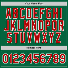 Load image into Gallery viewer, Custom Kelly Green Red-White Authentic Throwback Basketball Jersey