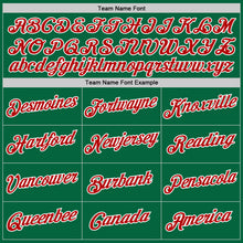 Load image into Gallery viewer, Custom Kelly Green Red-White Authentic Throwback Basketball Jersey