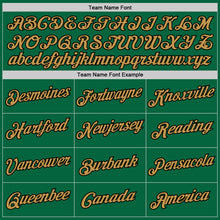 Load image into Gallery viewer, Custom Kelly Green Old Gold-Black Authentic Throwback Basketball Jersey