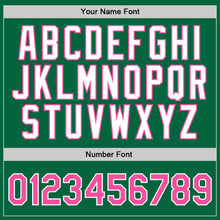 Load image into Gallery viewer, Custom Kelly Green Pink-White Authentic Throwback Basketball Jersey