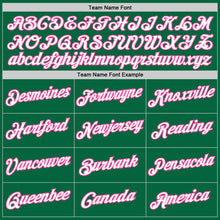 Load image into Gallery viewer, Custom Kelly Green Pink-White Authentic Throwback Basketball Jersey