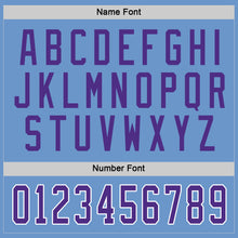 Load image into Gallery viewer, Custom Light Blue Purple-White Hockey Jersey