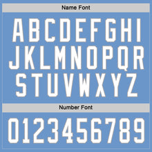 Load image into Gallery viewer, Custom Light Blue White-Gray Hockey Jersey