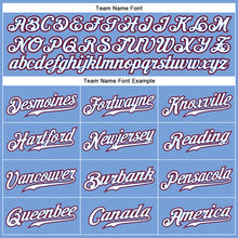 Load image into Gallery viewer, Custom Light Blue White-Red Authentic Sleeveless Baseball Jersey