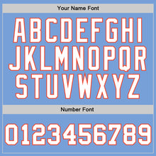 Load image into Gallery viewer, Custom Light Blue White-Orange Authentic Throwback Basketball Jersey