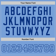 Load image into Gallery viewer, Custom Light Blue Light Blue-Royal Authentic Throwback Basketball Jersey