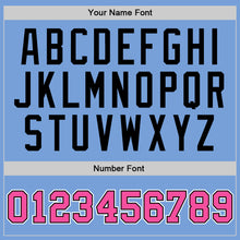 Load image into Gallery viewer, Custom Light Blue Pink-Black Authentic Throwback Basketball Jersey