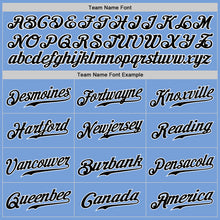 Load image into Gallery viewer, Custom Light Blue Black-White Authentic Baseball Jersey