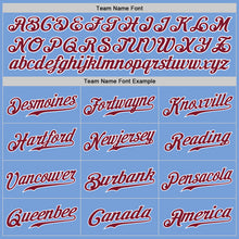 Load image into Gallery viewer, Custom Light Blue Crimson-White Authentic Baseball Jersey