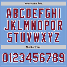 Load image into Gallery viewer, Custom Light Blue Crimson-White Authentic Baseball Jersey