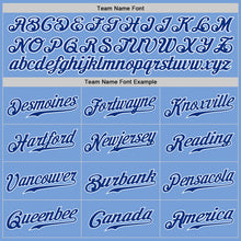 Load image into Gallery viewer, Custom Light Blue Royal-White Authentic Baseball Jersey