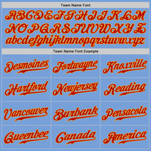 Load image into Gallery viewer, Custom Light Blue Red-Gold Authentic Baseball Jersey