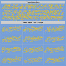 Load image into Gallery viewer, Custom Light Blue Light Blue-Gold Authentic Baseball Jersey