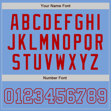 Load image into Gallery viewer, Custom Light Blue Light Blue-Red Authentic Baseball Jersey