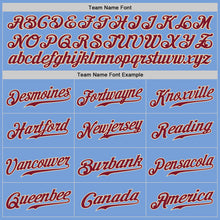 Load image into Gallery viewer, Custom Light Blue Crimson-City Cream Authentic Baseball Jersey