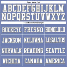 Load image into Gallery viewer, Custom Light Blue White-Gray Stitched Cuffed Knit Hat