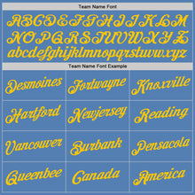 Load image into Gallery viewer, Custom Light Blue Gold Performance T-Shirt