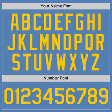 Load image into Gallery viewer, Custom Light Blue Gold Performance T-Shirt