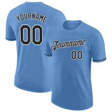 Load image into Gallery viewer, Custom Light Blue Black-White Performance T-Shirt