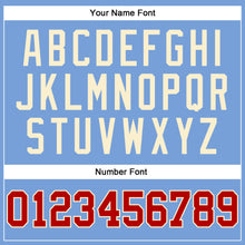 Load image into Gallery viewer, Custom Light Blue Red-Cream Authentic Throwback Basketball Jersey