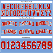 Load image into Gallery viewer, Custom Light Blue Red-Cream Authentic Throwback Basketball Shorts