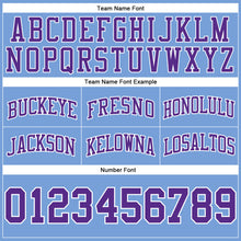 Load image into Gallery viewer, Custom Light Blue Purple-White Authentic Throwback Basketball Shorts