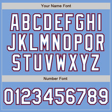 Load image into Gallery viewer, Custom Light Blue White Royal-Red Authentic Baseball Jersey