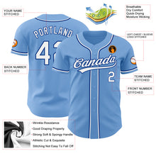 Load image into Gallery viewer, Custom Light Blue White-Royal Authentic Baseball Jersey
