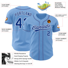 Load image into Gallery viewer, Custom Light Blue Royal-White Authentic Baseball Jersey