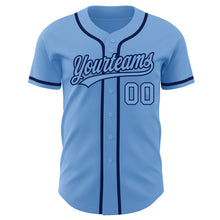Load image into Gallery viewer, Custom Light Blue Light Blue-Navy Authentic Baseball Jersey