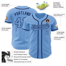 Load image into Gallery viewer, Custom Light Blue Light Blue-Navy Authentic Baseball Jersey