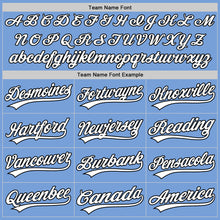 Load image into Gallery viewer, Custom Light Blue White-Black Authentic Baseball Jersey