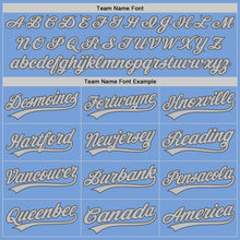 Load image into Gallery viewer, Custom Light Blue Gray-Steel Gray Authentic Baseball Jersey