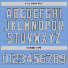 Load image into Gallery viewer, Custom Light Blue Gray-Steel Gray Authentic Baseball Jersey