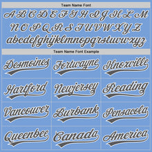 Load image into Gallery viewer, Custom Light Blue Steel Gray-White Authentic Baseball Jersey